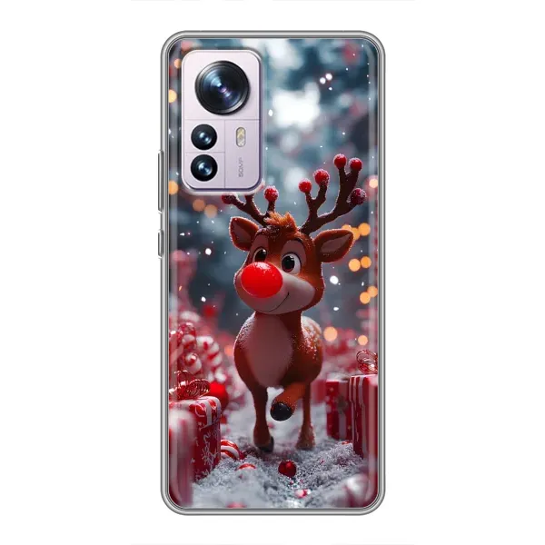Чехол с принтом «Олень среди подарков» для Xiaomi 12 / 12X