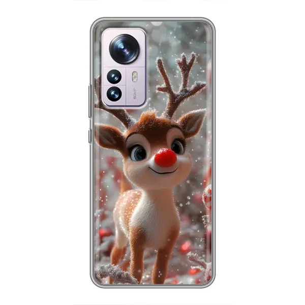 Чехол с принтом «Олень с носом» для Xiaomi 12 / 12X