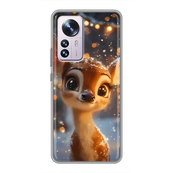 Чехол с принтом «Олененок среди гирлянд» для Xiaomi 12 / 12X