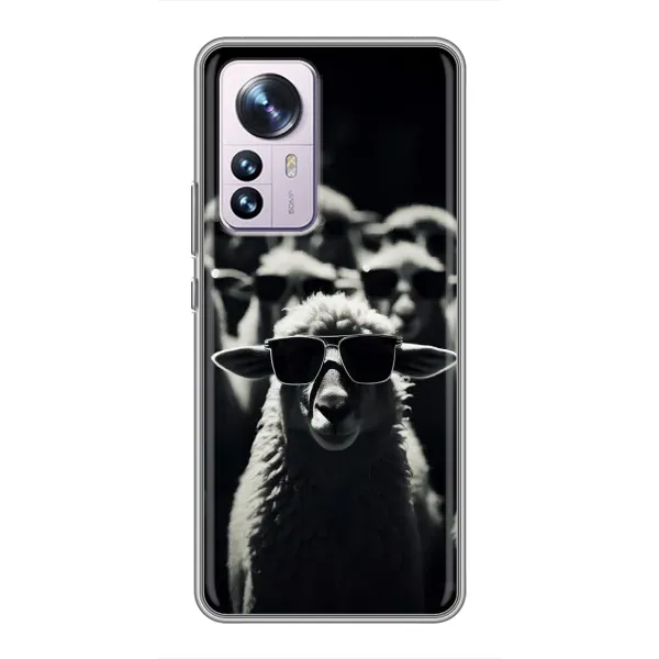 Чехол с принтом «Овечка в очках» для Xiaomi 12 / 12X Чехол с принтом «Овечка в очках» для Xiaomi 12 / 12X