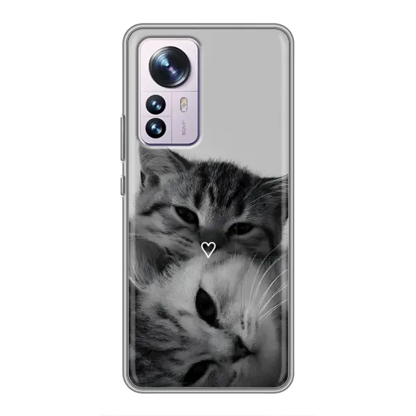Чехол с принтом «Пара котов» для Xiaomi 12 / 12X