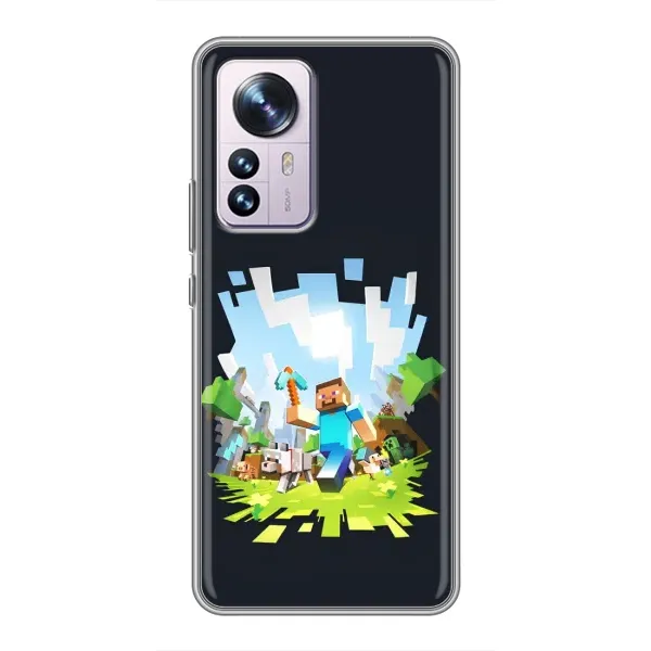 Чехол с принтом «персонажи Minecraft» для Xiaomi 12 / 12X Чехол с принтом «персонажи Minecraft» для Xiaomi 12 / 12X