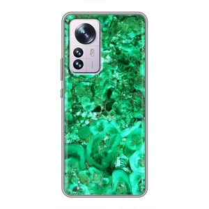 Мраморный чехол на Xiaomi 12 / 12X (VPrint) (Салатный Мрамор)