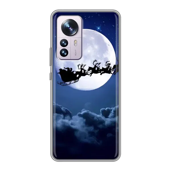 Чехол с принтом «Санта - луна» для Xiaomi 12 / 12X Чехол с принтом «Санта - луна» для Xiaomi 12 / 12X