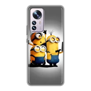 Чехол с принтом «Три миньона» для Xiaomi 12 / 12X