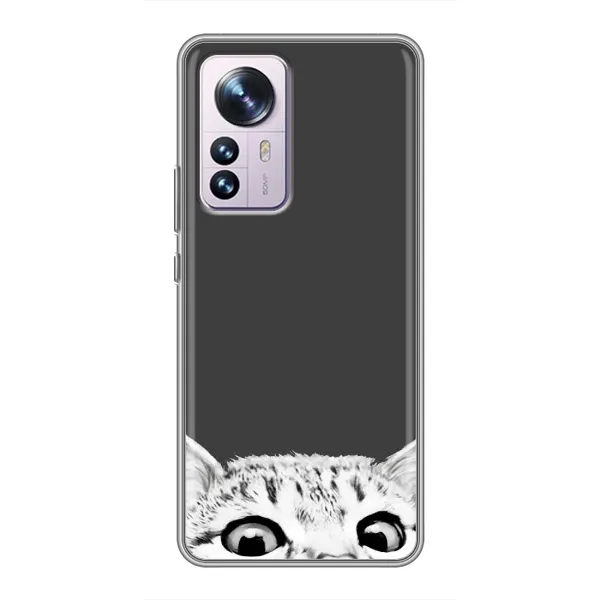 Чохол з принтом «Виглядає котик» для Xiaomi 12 / 12X Чохол з принтом «Виглядає котик» для Xiaomi 12 / 12X