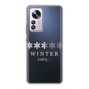 Зимні Чохли для Сяомі 12 / 12х - прозорий фон (Winter loading)