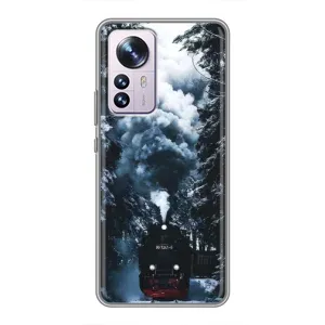 Новорічні, Святкові Чохли для Xiaomi 12 / 12X - 2024 год (Зимовий потяг)