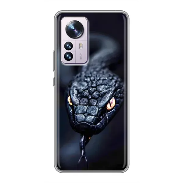 Чохол з принтом «Чорна змія» для Xiaomi 12 / 12X
