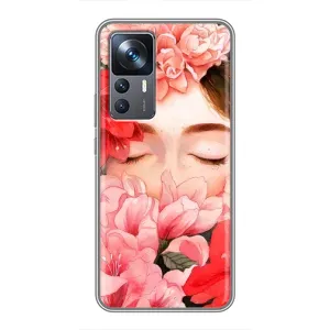 Чехлы (ART) Цветы на Xiaomi 12T Pro (VPrint) (Глаза в цветах)