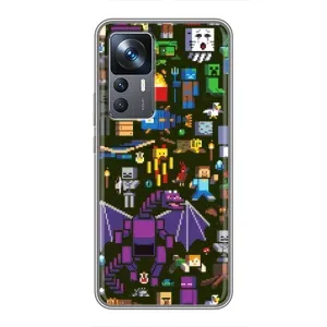 Чохол Майнкрафт на Xiaomi 12T Pro (AlphaPrint) Minecraft (Колаж Майнкрафт)
