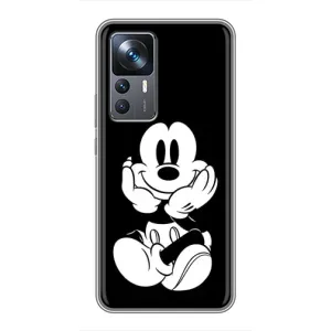 Міккі Маус чохол для Xiaomi 12T Pro (AlphaPrint - Мультяшні) (Маус на чорному)