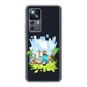 Чохол Майнкрафт на Xiaomi 12T Pro (AlphaPrint) Minecraft (персонажі Minecraft)
