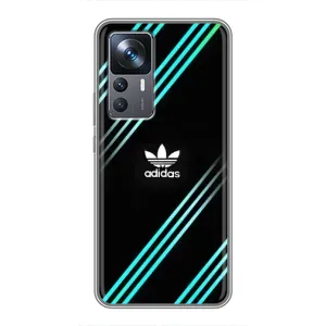 Чехлы Адидас для Xiaomi 12T (AlphaPrint) (Адидас с полосами)