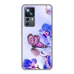 Чехлы с Цветами для Xiaomi 12T (VPrint) (Бабочка на цветочке)