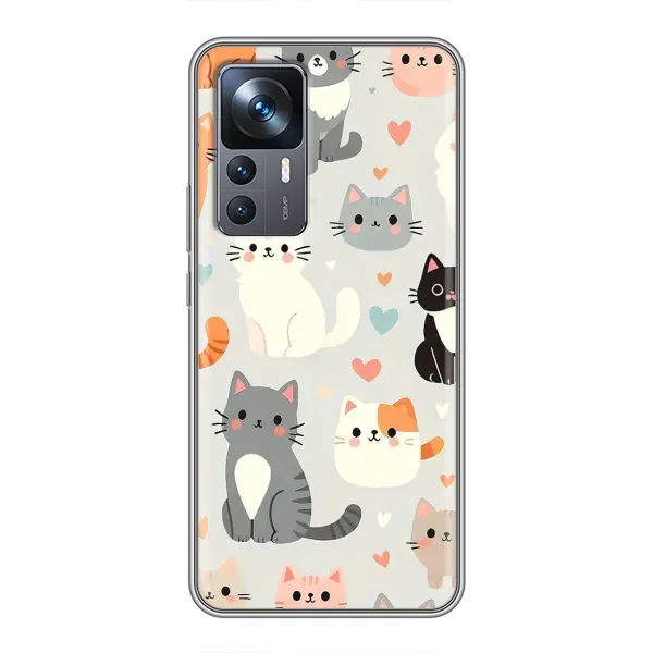 Чохол з принтом «Колаж котів» для Xiaomi 12T Чохол з принтом «Колаж котів» для Xiaomi 12T