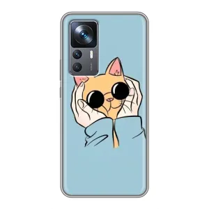 Чехол с принтом «Котик в очках» для Xiaomi 12T