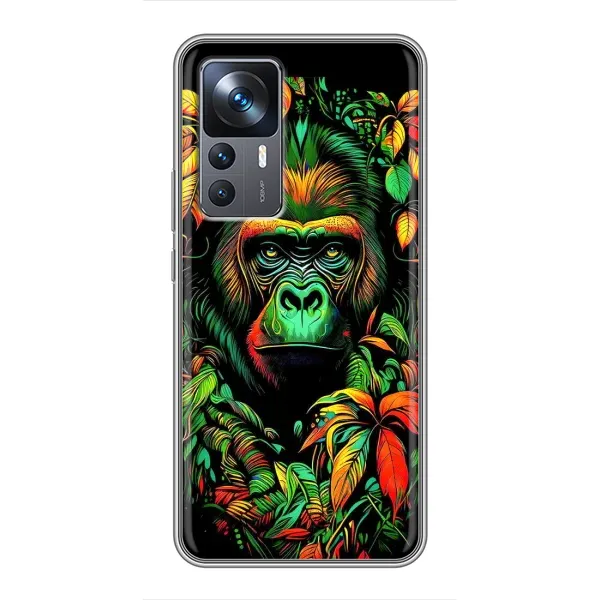 Чохол з принтом «Мавпа в квітах» для Xiaomi 12T Чохол з принтом «Мавпа в квітах» для Xiaomi 12T