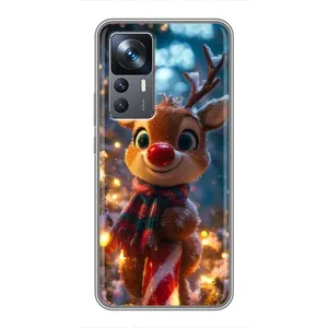 Яскравий чохол для Xiaomi 12T з Зимові Оленята (Олень з шарфом)