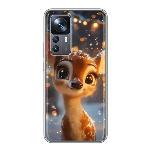 Чохол з принтом «Оленятко серед гірлянд» для Xiaomi 12T