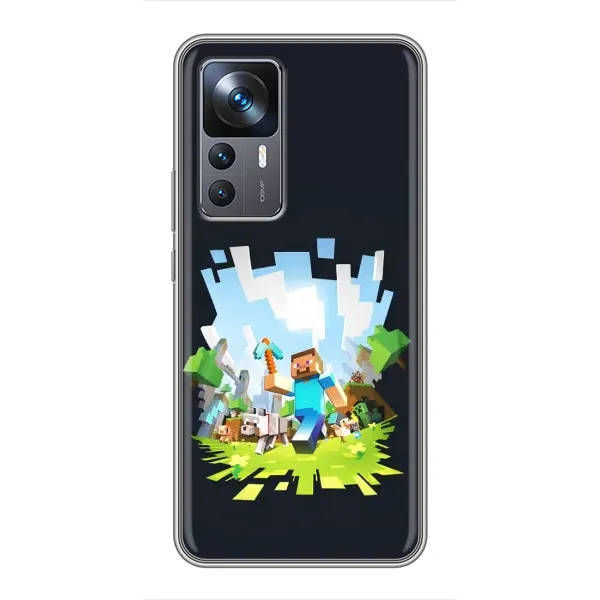 Чехол с принтом «персонажи Minecraft» для Xiaomi 12T Чехол с принтом «персонажи Minecraft» для Xiaomi 12T