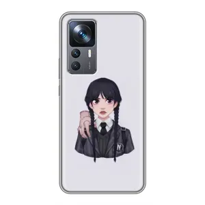 Чехлы Венсдей на Xiaomi 12T Уэнсдей (AlphaPrint) (Уэнздей и Вещь)