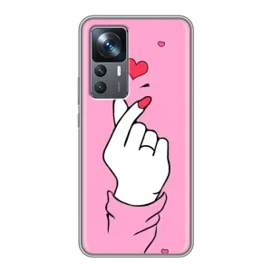 Чохол з принтом для Xiaomi 12T (AlphaPrint - Знак сердечка)