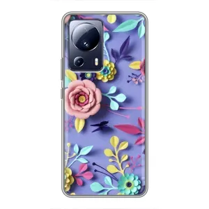 Чехлы с Цветами для Xiaomi 13 Lite (VPrint) (Цветочный дизайн)