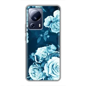 Чехлы (ART) Цветы на Xiaomi 13 Lite (VPrint) (Голубые Бутоны)