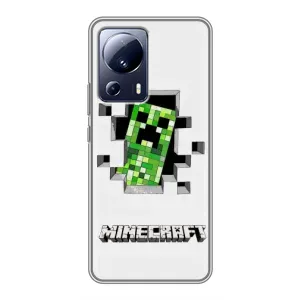 Чехол Майнкрафт на Xiaomi 13 Lite (AlphaPrint) Minecraft (крипер Майнкрафт)