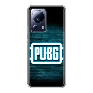 Чехол PUBG для Сяоми 13 Лайт (AlphaPrint) (Лого PUBG)