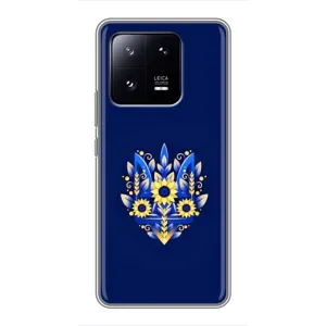 Чохли для Xiaomi 13 Pro Укр. Символіка (AlphaPrint) (Квітковий Герб)