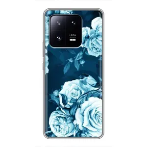 Чехлы (ART) Цветы на Xiaomi 13 Pro (VPrint) (Голубые Бутоны)