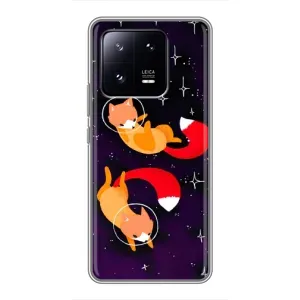 Чохол з принтом «Лисички космонавти» для Xiaomi 13 Pro