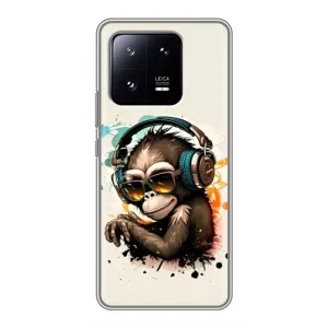 Чохол з принтом «Макака в навушниках» для Xiaomi 13 Pro