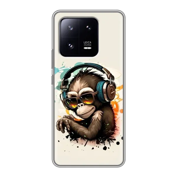 Чохол з принтом «Макака в навушниках» для Xiaomi 13 Pro Чохол з принтом «Макака в навушниках» для Xiaomi 13 Pro