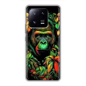 Чохол з принтом «Мавпа в квітах» для Xiaomi 13 Pro