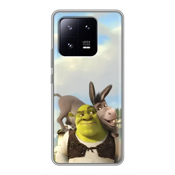 Чохол з принтом «Шрек та Осел» для Xiaomi 13 Pro Чохол з принтом «Шрек та Осел» для Xiaomi 13 Pro