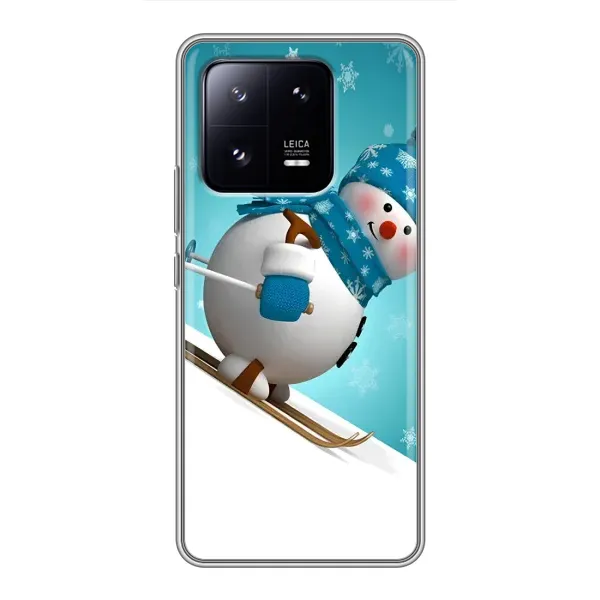 Чохол з принтом «Сніговик на лижах» для Xiaomi 13 Pro