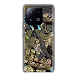 Чехлы с картинкой ЗСУ для Xiaomi 13 Pro (AlphaPrint) (Воїн ЗСУ)