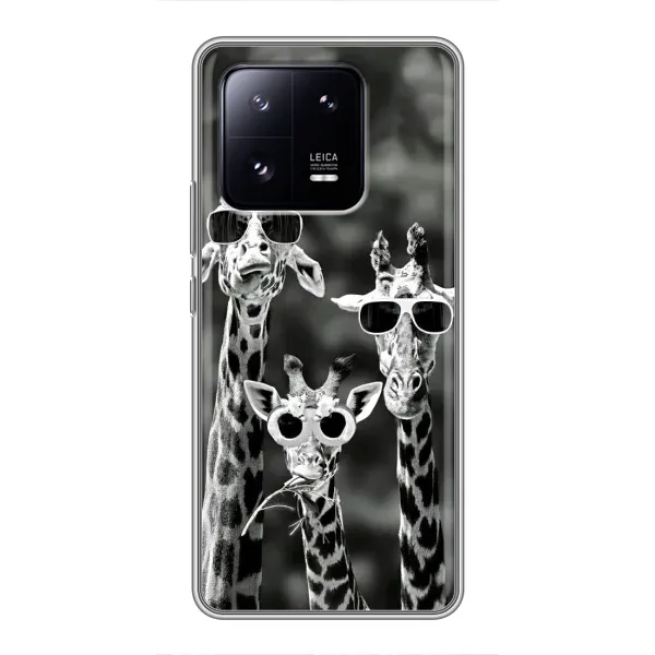 Чохол з принтом «Жирафи в окулярах» для Xiaomi 13 Pro