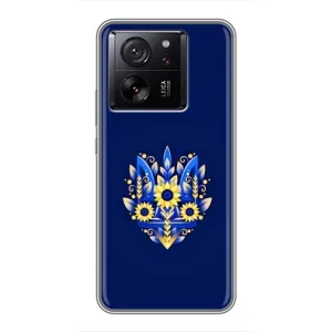 Чехлы для Xiaomi 13T Pro  Укр. Символика (AlphaPrint) (Цветочный Герб)