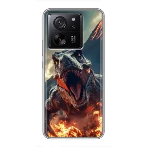 Чохол з принтом «Вогняний динозавр» для Xiaomi 13T Pro