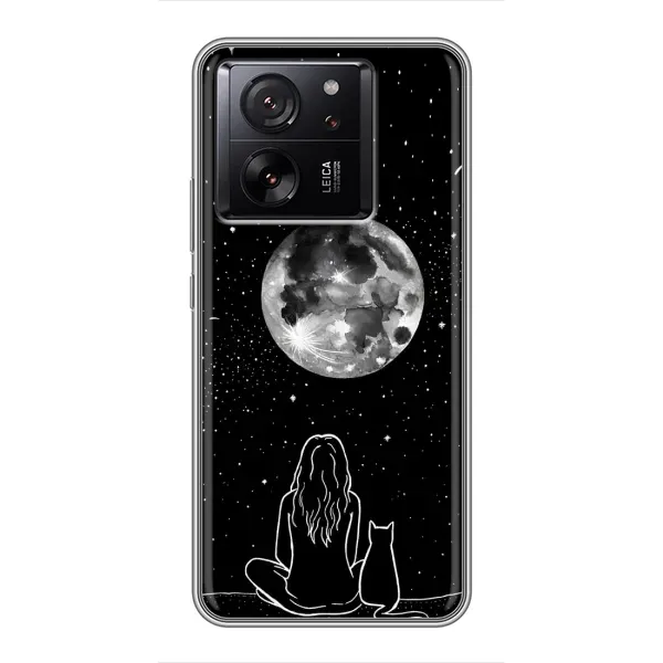 Чохол з принтом «Дівчина з котом» для Xiaomi 13T Pro Чохол з принтом «Дівчина з котом» для Xiaomi 13T Pro