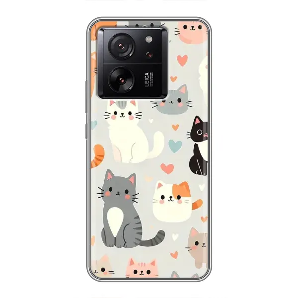 Чохол з принтом «Колаж котів» для Xiaomi 13T Pro Чохол з принтом «Колаж котів» для Xiaomi 13T Pro