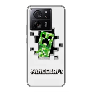 Чехол Майнкрафт на Xiaomi 13T Pro (AlphaPrint) Minecraft (крипер Майнкрафт)