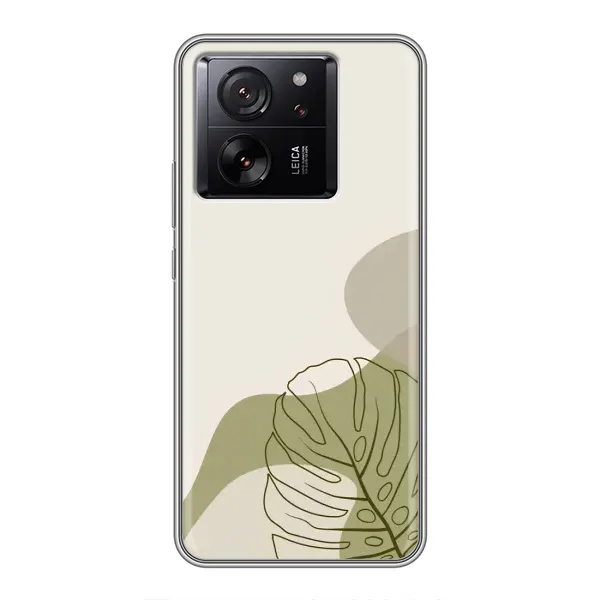 Чохол з принтом «Зелена монстера дизайн» для Xiaomi 13T Pro Чохол з принтом «Зелена монстера дизайн» для Xiaomi 13T Pro