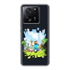 Чехол Майнкрафт на Xiaomi 13T Pro (AlphaPrint) Minecraft (персонажи Minecraft)