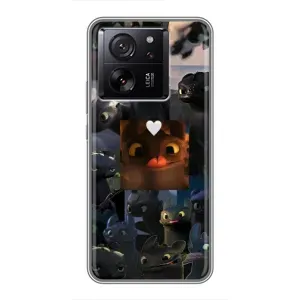Чехол как приручить дракона на Xiaomi 13T (Дракон коллаж)