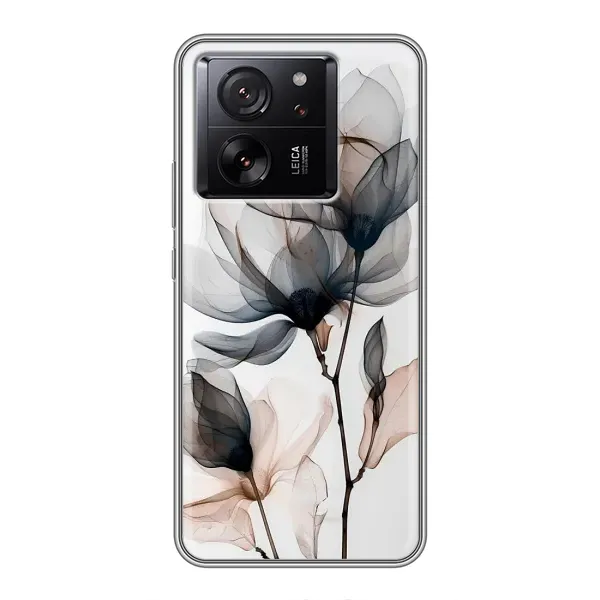 Чохол з принтом «Квіти на білому» для Xiaomi 13T